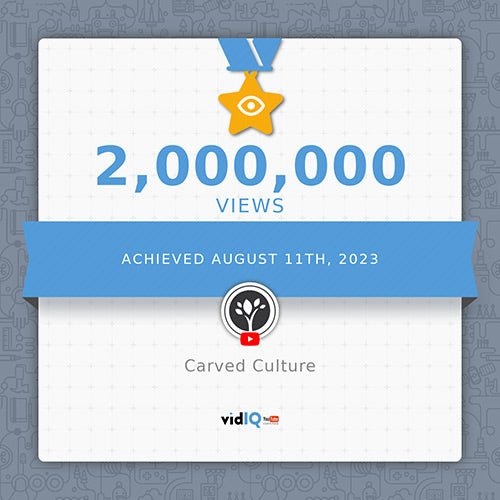 Two million total YouTube views carved culture certificate from VIDIQ